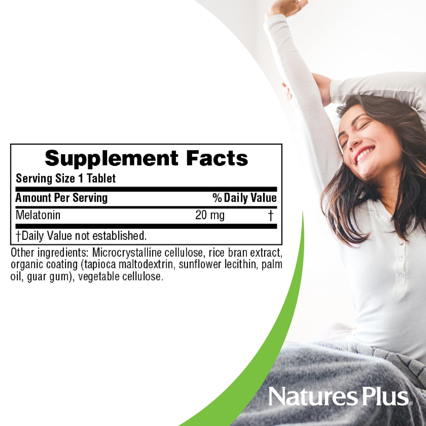 Natures Plus Melatonin 20 mg – 90 Fast-Acting Tablets | Vegan, Gluten Free