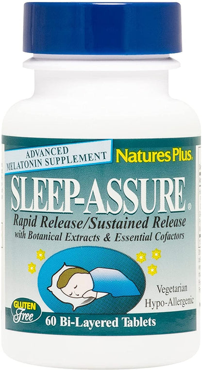 Natures Plus Melatonin 3 mg | Rapid & Sustained Release, Chamomile, Vegetarian & Gluten-Free