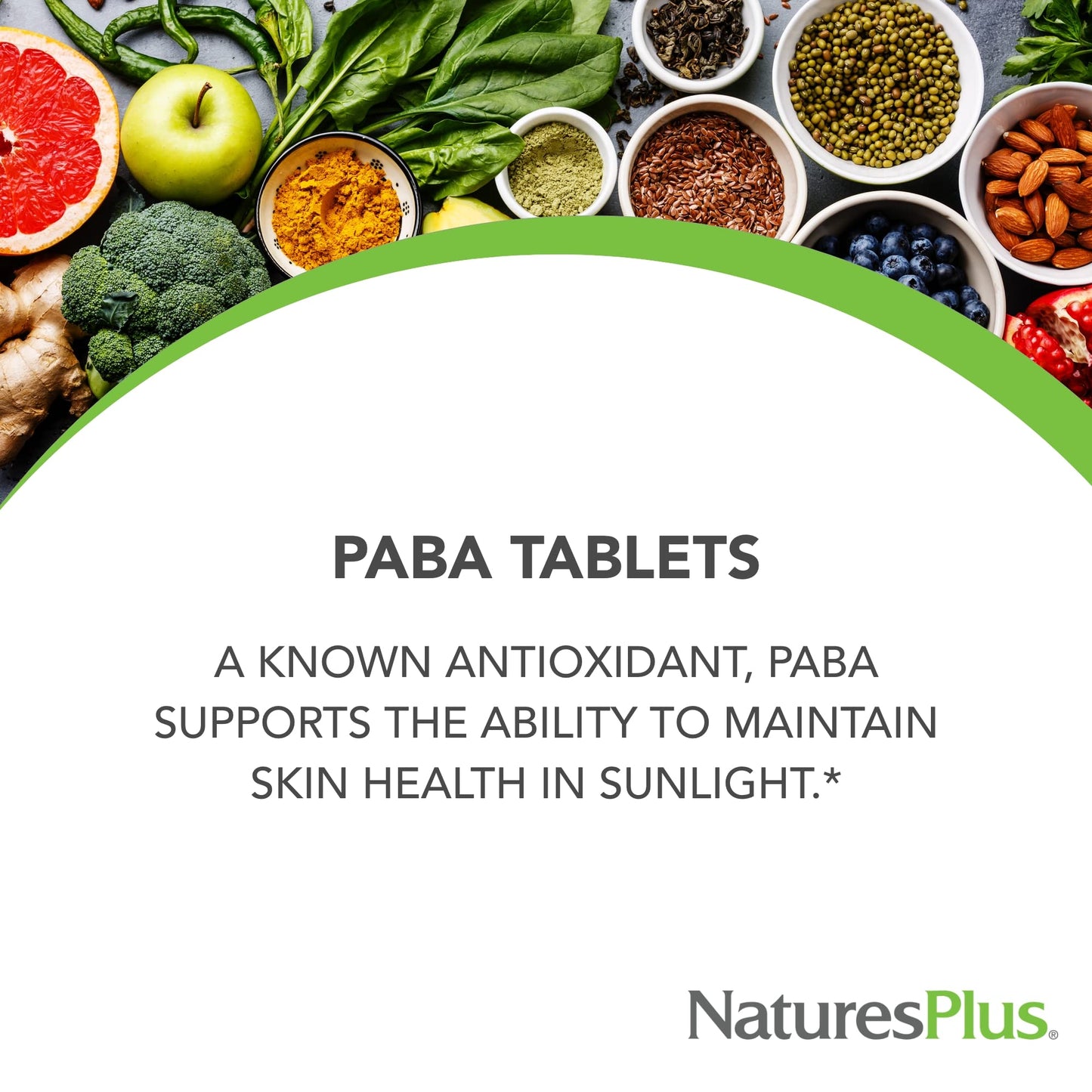 Nature's Plus PABA Sustained Release 1000 mg – 60 Veg Tablets