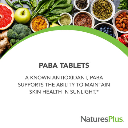 Nature's Plus PABA Sustained Release 1000 mg – 60 Veg Tablets