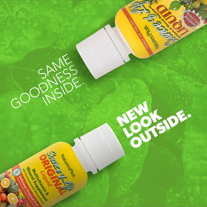Natures Plus Source of Life Liquid Tropical Fruit – 8 fl oz | Multivitamin & Mineral (Gluten Free, Vegetarian)
