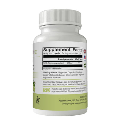 Nature's Trove 5-HTP 100mg | 120 Vegetarian Capsules