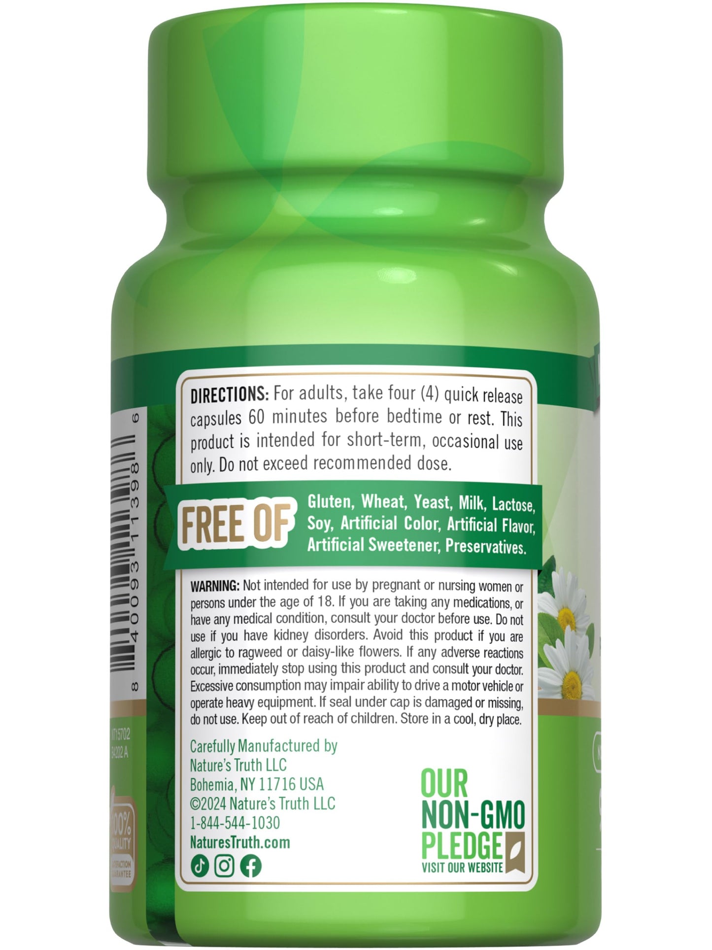 Nature's Truth Calm Caps | 90 Capsules | Passion Flower & Chamomile | Non-GMO, Gluten Free