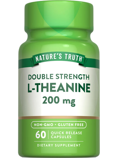 Nature's Truth L Theanine | 200mg | 60 Quick Release Capsules | Non-GMO & Gluten Free