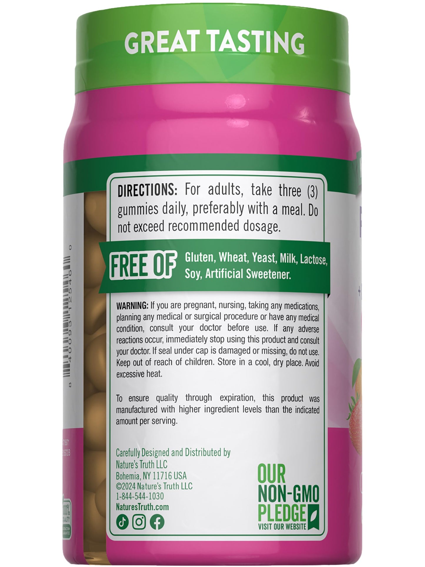 Nature's Truth Prenatal Gummies – DHA & Folic Acid, 60 Count, Fruit Flavor, Gluten Free