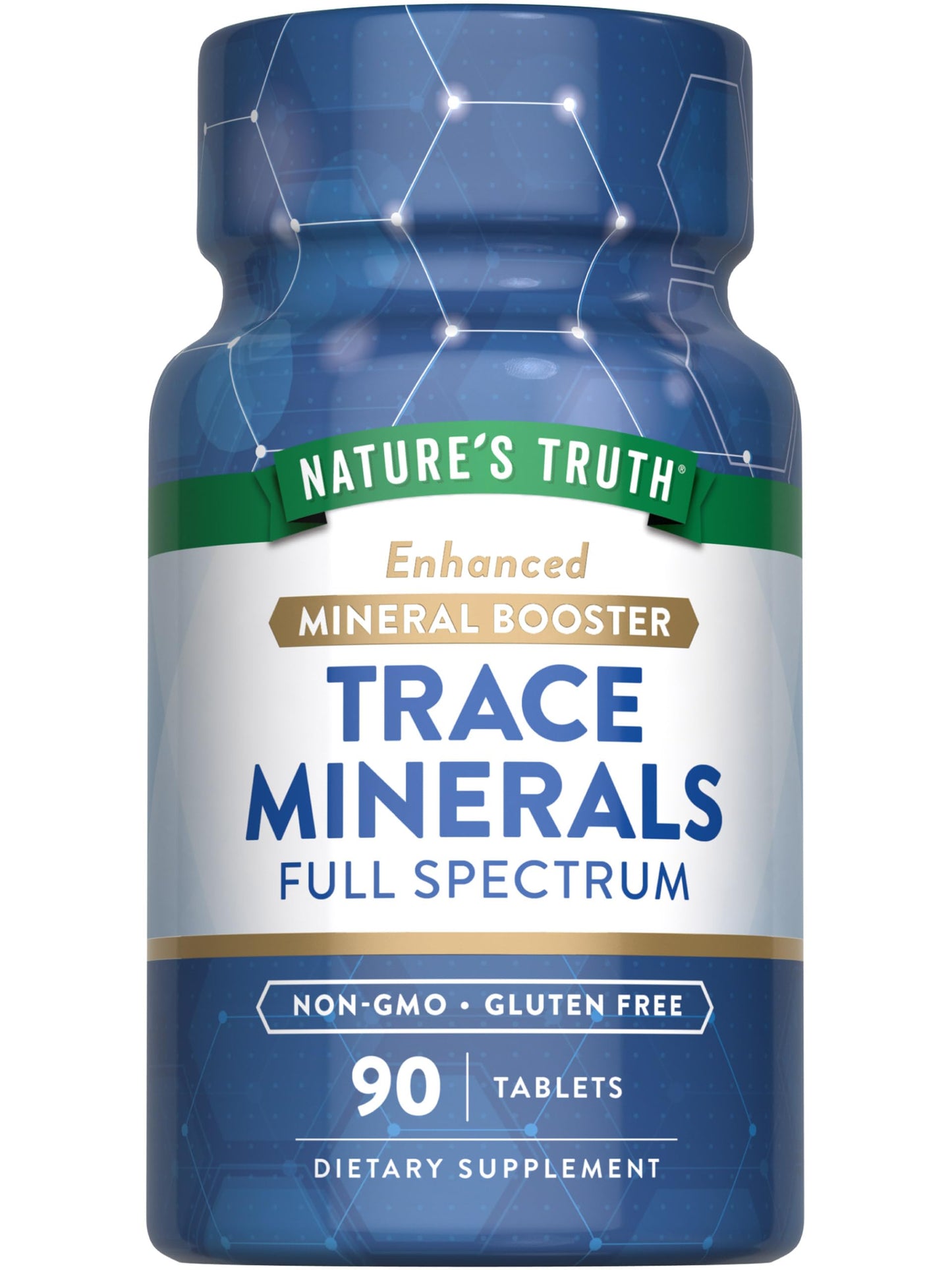 Nature's Truth Trace Minerals with Iodine – 90 Tablets | Enhanced Mineral Booster | Non-GMO & Gluten Free
