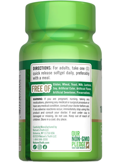Nature's Truth Vitamin E Softgels - 400 IU (180 mg) - 100 Count - Non-GMO & Gluten Free