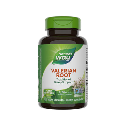 Nature's Way Valerian Root - Traditional Sleep Support* | Non-GMO, Gluten Free, Vegan | 100 Capsules (Packaging May Vary)
