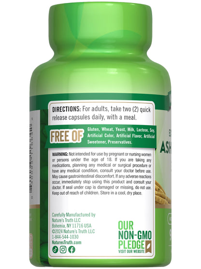 Nature's Truth Ashwagandha Capsules 3000mg – 90 Count | Extra Strength | Non-GMO & Gluten Free