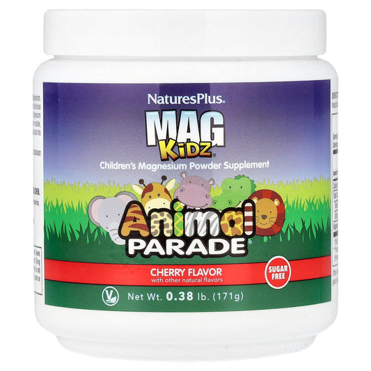 NaturesPlus MagKidz Cherry Flavor Magnesium Powder for Kids, 0.38 lb (45 Servings)