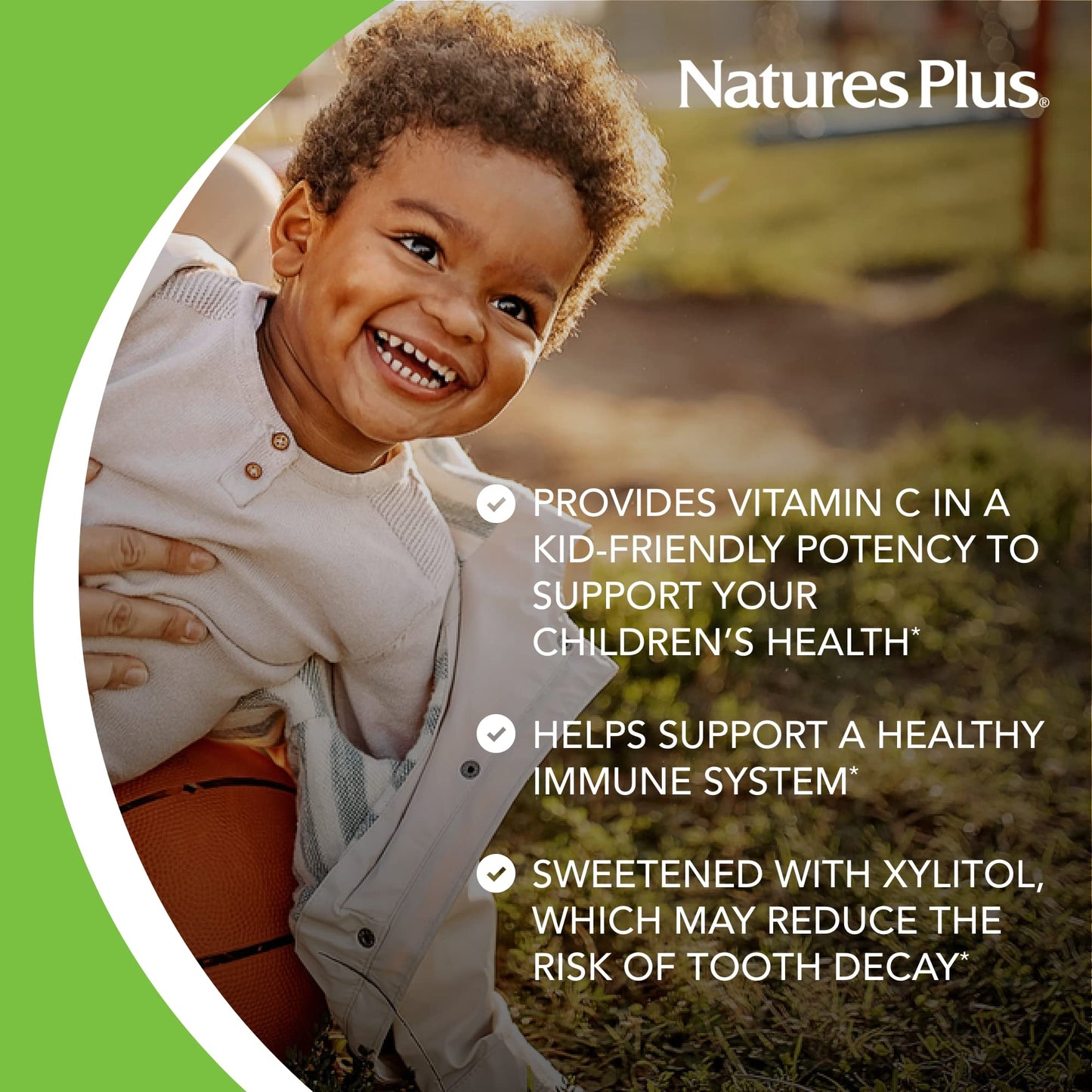 NaturesPlus Animal Parade Sugar-Free Vitamin C for Kids – 90 Chewables (2-Pack), Orange Flavor