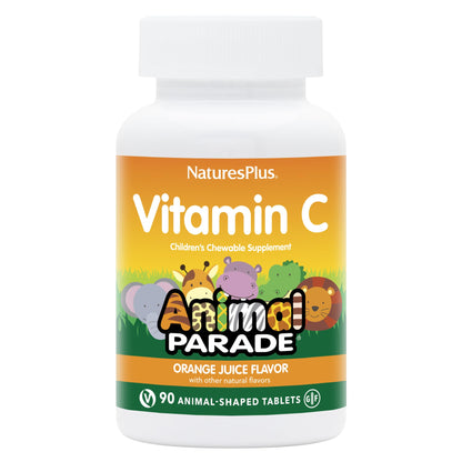 Nature's Plus Animal Parade Vitamin C Kids Chewables – Orange Flavor, 2-Pack