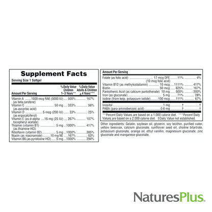 NaturesPlus Children's Vita-Gels Multivitamin – Orange Flavor, Gluten Free, 180 Servings (Pack of 2)