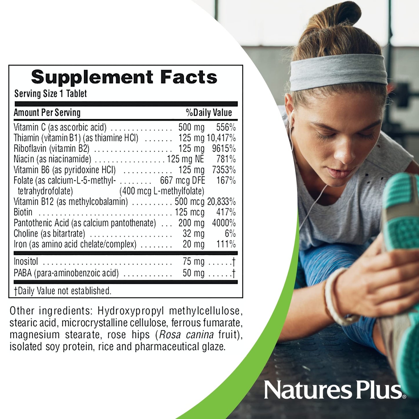 NaturesPlus Ultra-Stress with Iron | 30 Vegetarian Tablets | Stress Relief