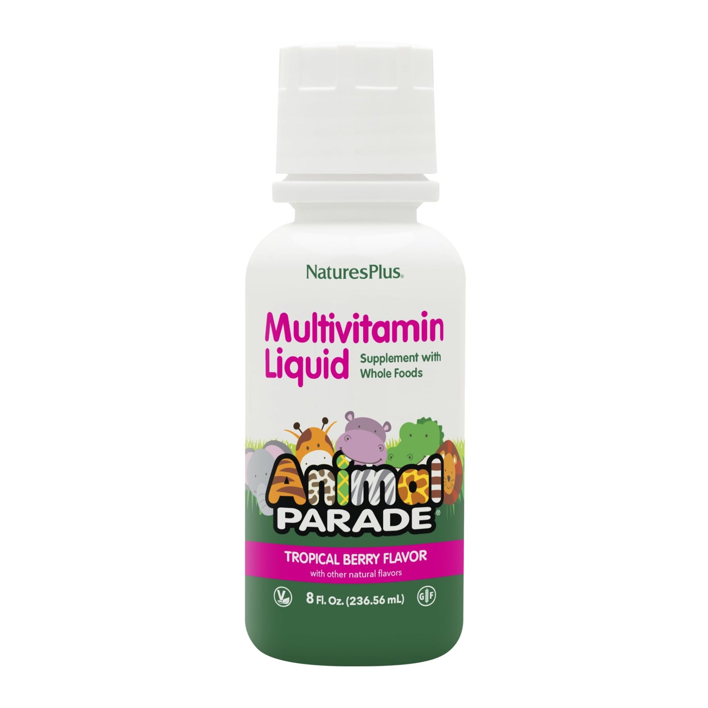 NaturesPlus Animal Parade Kids Liquid Multivitamin - Tropical Berry, 8 oz