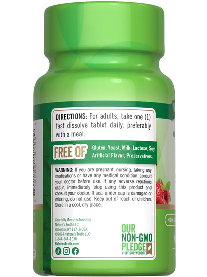 Nature's Truth B12 Vitamin 5000 mcg - 60 Tablets - Fast Dissolve Berry Flavor - Vegan, Non-GMO & Gluten-Free