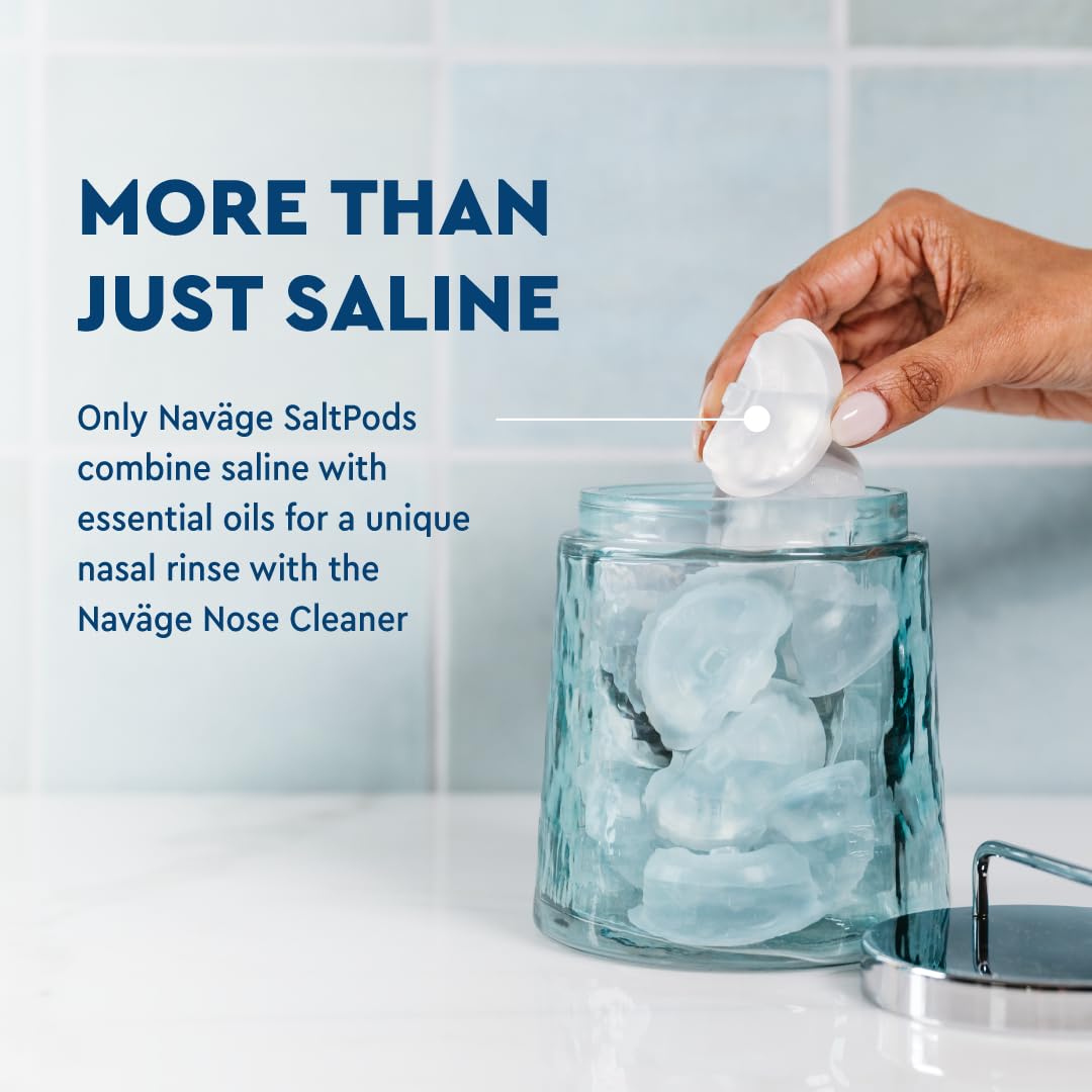 Navage SaltPod Bundle – 90 Saline Pods for Nasal Irrigation | Fast, Gentle Relief