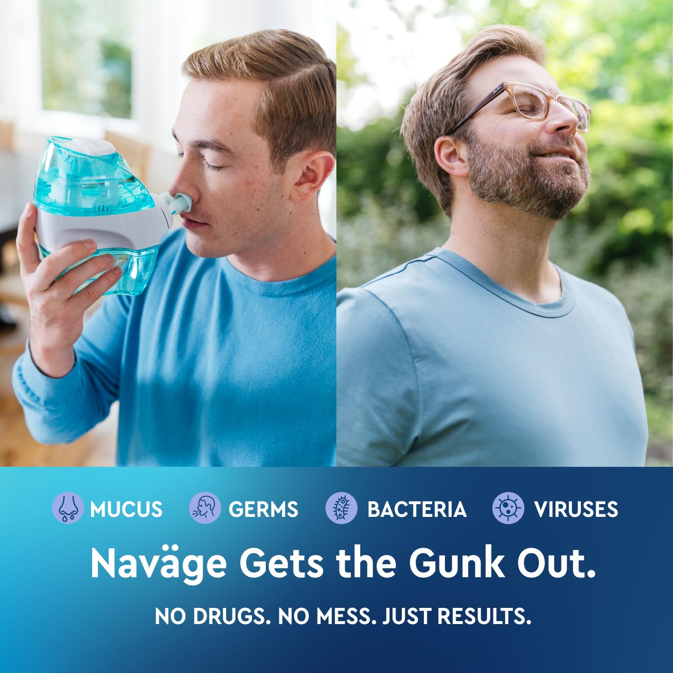 Navage Multi-User Bundle – Saline Nasal Irrigation System with 30 Salt Pods, Extra Dock & Pillow Pair
