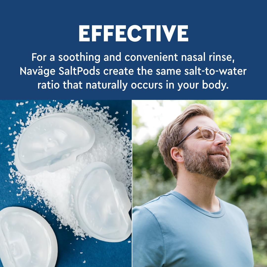 Navage SaltPod Bundle – 90 Saline Pods for Nasal Irrigation | Fast, Gentle Relief