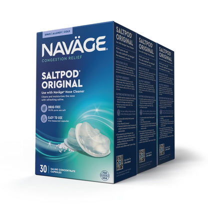 Navage SaltPod Bundle – 90 Saline Pods for Nasal Irrigation | Fast, Gentle Relief