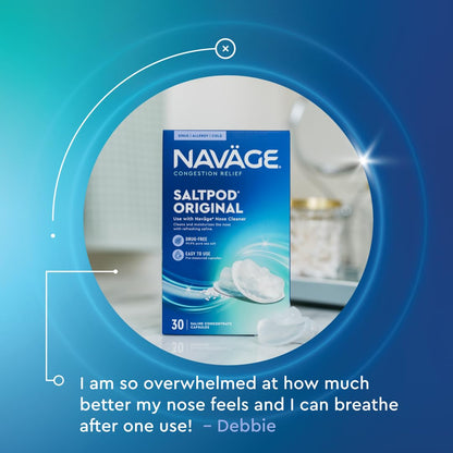 Navage SaltPod Bundle – 90 Saline Pods for Nasal Irrigation | Fast, Gentle Relief