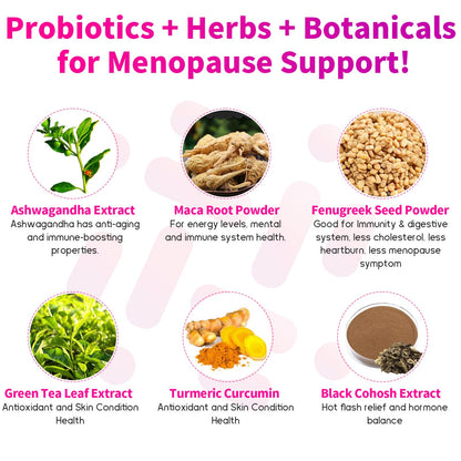 Negima Menopause Probiotics – 120B CFUs, 13-in-1 Herbal Complex, 240 Caps