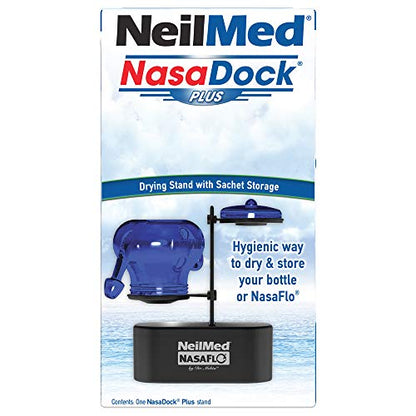 NeilMed NasaDock Plus Stand Black – Drying & Storage for Nasal Rinse