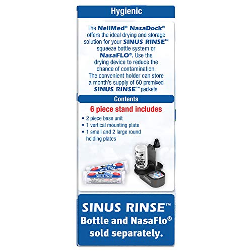 NeilMed NasaDock Plus Stand Black – Drying & Storage for Nasal Rinse