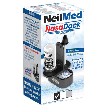 NeilMed NasaDock Plus Stand Black – Drying & Storage for Nasal Rinse