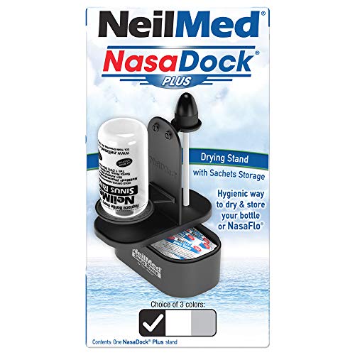 NeilMed NasaDock Plus Stand Black – Drying & Storage for Nasal Rinse