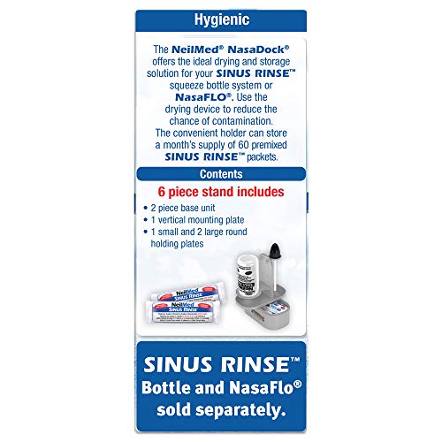NeilMed NasaDock Plus Stand - Gray | Drying & Storage for Squeeze Bottles & Neti Pots