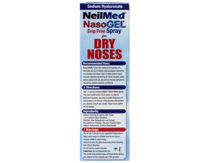 NeilMed NasoGel Drip-Free Nasal Spray – Aloe Vera & Sodium Hyaluronate (1 fl oz)