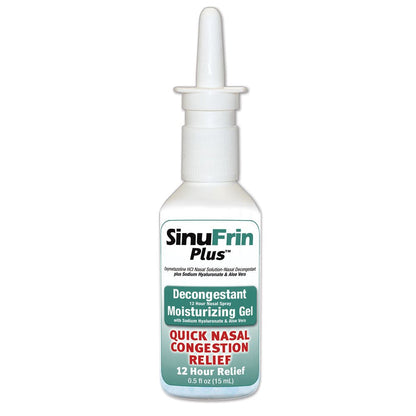 NeilMed Sinufrin Plus Decongestant Moisturizing Gel – Quick Nasal Relief, No-Drip, 0.5 fl oz