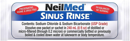 NeilMed Sinus Rinse Kit – Complete Large-Volume Nasal Irrigation (Pack of 2, 50 Count)