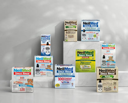 NeilMed Sinus Rinse Premixed Packets 100 Count – Isotonic & Hypertonic Saline Solutions