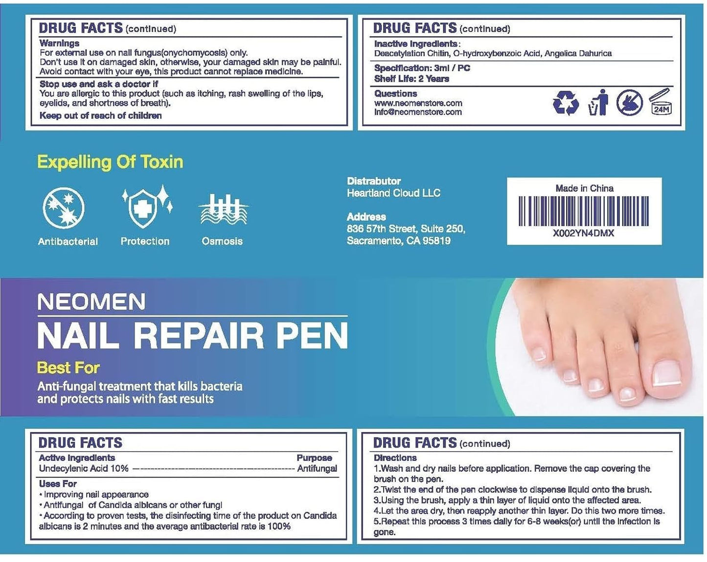 NEOMEN Nail Fungus Pen – Fungal Nail Repair for Toenails & Fingernails