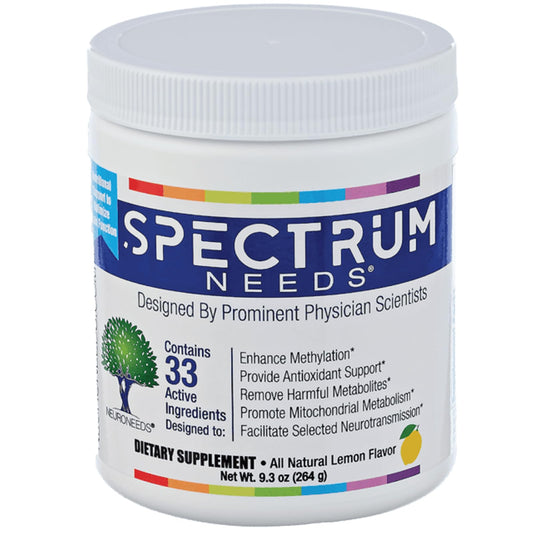 SpectrumNeeds by NeuroNeeds – 33-Ingredient Nutritional Support, Lemon Flavor