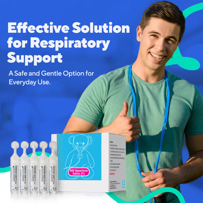 NAVEH PHARMA 3% Saline Solution – 5ml Ampoules, 25-Unit Box for Nasal & Eye Care