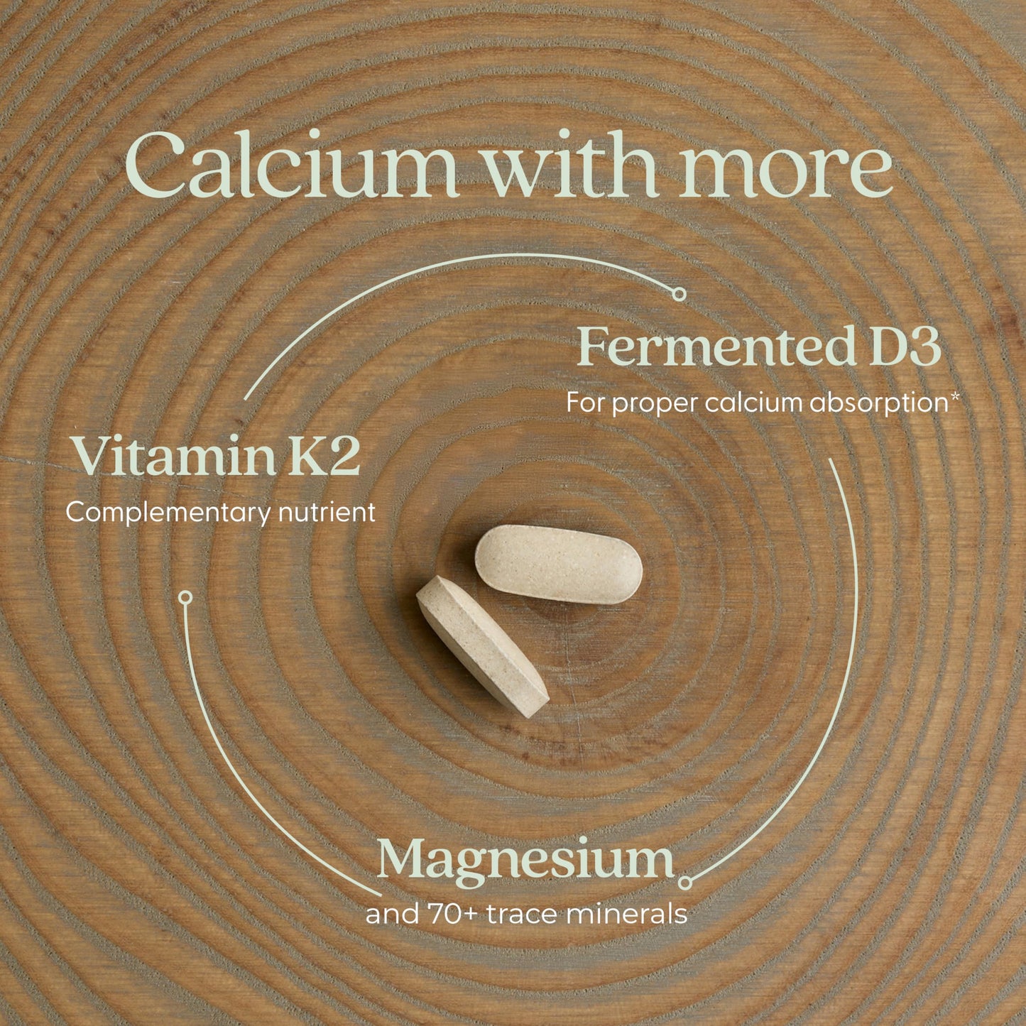 New Chapter Organic Plant Calcium for Women Under 40 — D3, K2 & Mg | 60 Count