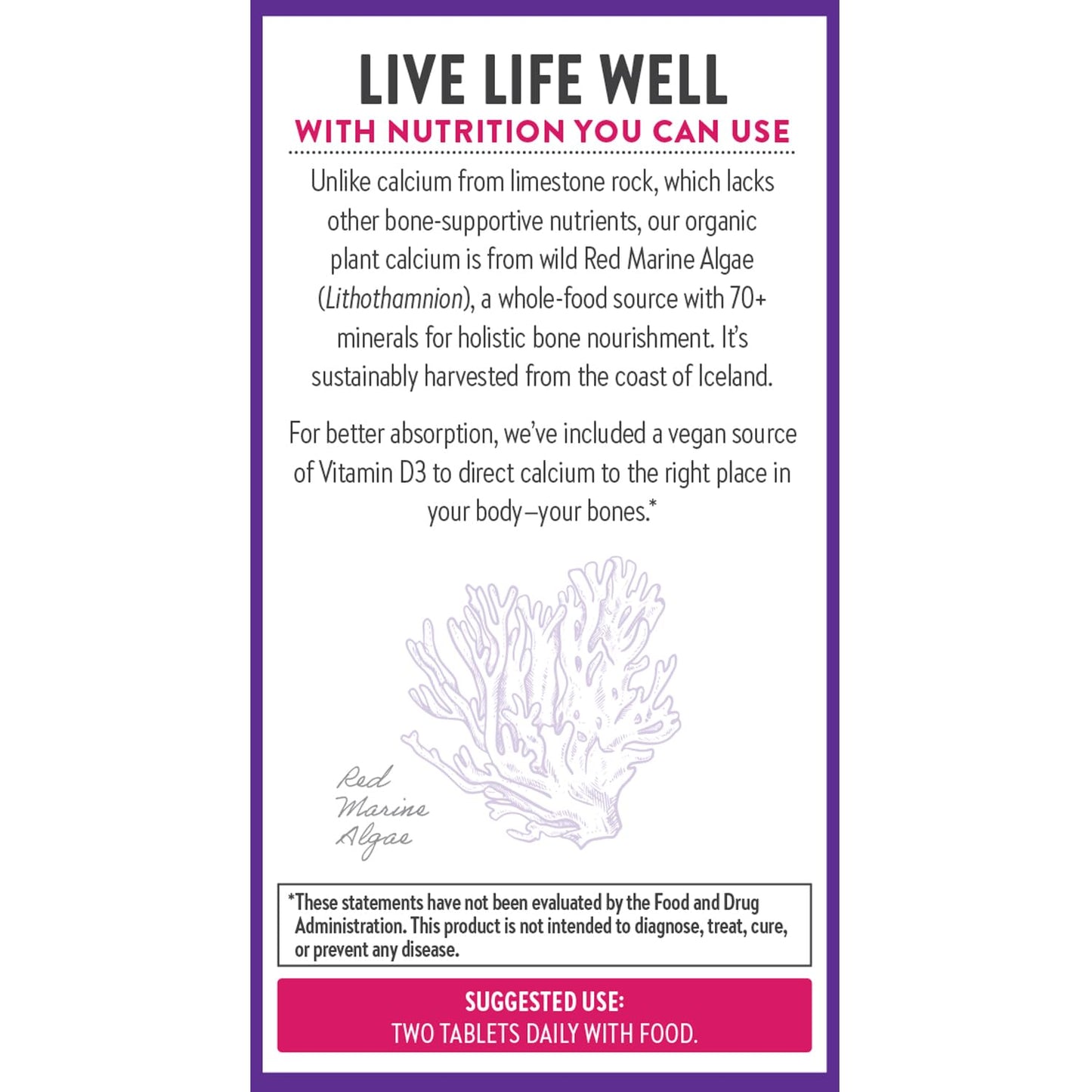 New Chapter Organic Plant Calcium for Women Under 40 — D3, K2 & Mg | 60 Count