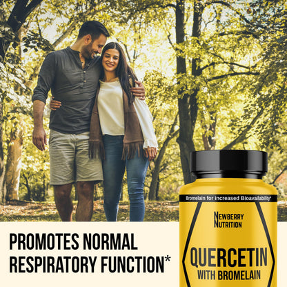 Newberry Nutrition Quercetin with Bromelain 1200mg | Immune Support & Antioxidant | 60 Count