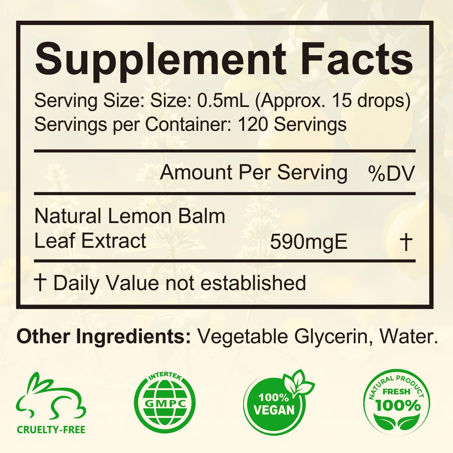 Newseel Lemon Balm Drops – Organic Lemon Balm Extract for Mood Support | Vegan, Gluten Free, Non-GMO | 2.02 fl oz