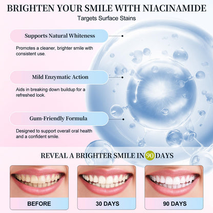 Niacinamide Whitening Toothpaste – Mint & Peach, 3.53oz (2-Pack)