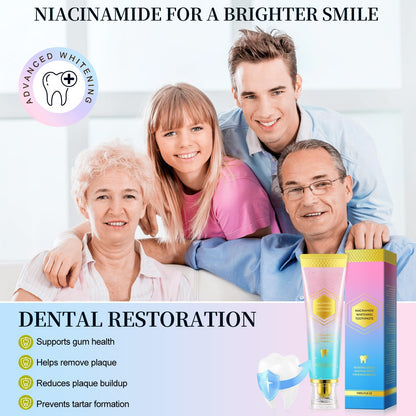 Niacinamide Whitening Toothpaste – Mint & Peach, 3.53oz (2-Pack)