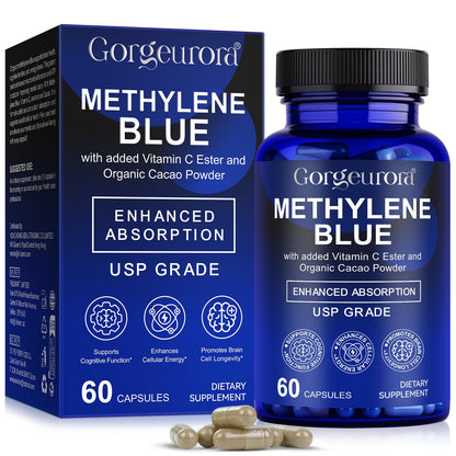 NKKOBSLE Methylene Blue Capsules – USP Grade 1% for Brain Health