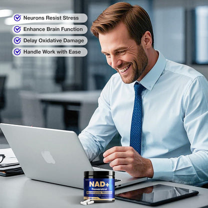 NLMUBR LUCKSIT NAD Supplement – NAD Nicotinamide Riboside 900mg, Liposomal NAD, Resveratrol & Quercetin for Energy, Anti-Aging, Brain & Muscle