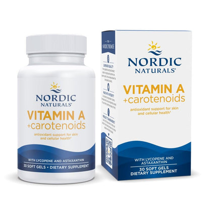 Nordic Naturals Vitamin A + Carotenoids | 30 Soft Gels | Skin & Cellular Health | Non-GMO