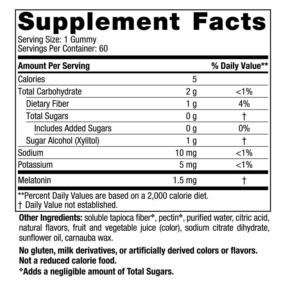 Nordic Naturals Zero Sugar Melatonin Gummies – Raspberry, 1.5 mg (60 Gummies) – Vegan, Non-GMO