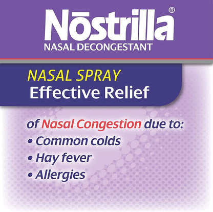 Nostrilla Nasal Decongestant Spray 0.5 oz – Stuffy Nose Relief (6 Pack)