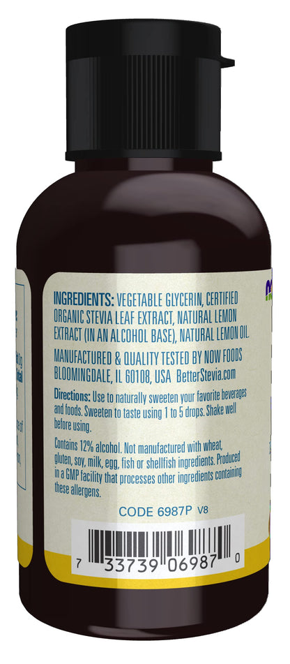 NOW Foods Better Stevia Lemon Twist – Zero-Calorie Liquid Sweetener, 2 oz